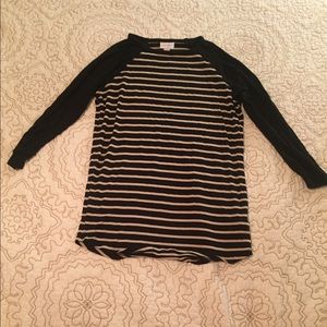 LuLaRoe 3/4 Sleeve Steiped Top
